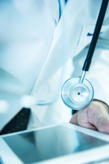 Medical doctor consulting