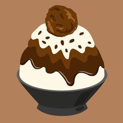 Dessert Korean or Bingsu  Chocolate