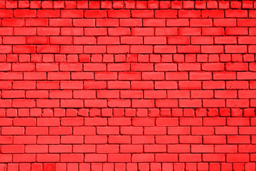 Fototapeta na wymiar Red colored brick background. Brick wall.