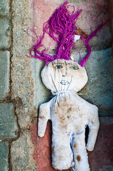Lonely Little Girl because her doll was left behind