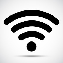 WiFi icon,Wireless Internet Isolate On white Background,Vector Illustration