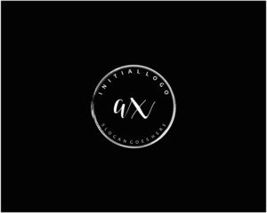 AX Initial handwriting logo vector	