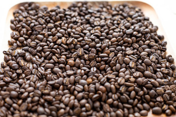 Fresh coffee beans That has been roasted well