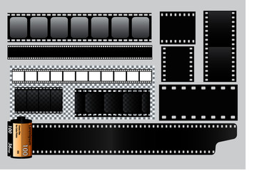 set of blank film strip. easy to modify
