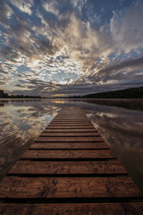 Obraz premium Bootssteg am See