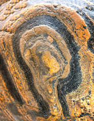 Stoneware with abstract shapes from the crystallization of volcanic rock create unique in the natural world that people have not discovered yet.