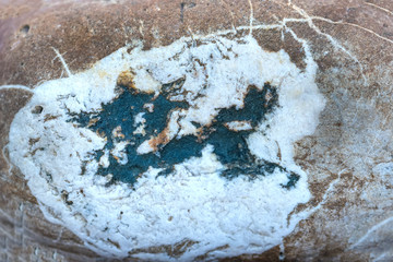 Stoneware with abstract shapes from the crystallization of volcanic rock create unique in the natural world that people have not discovered yet.