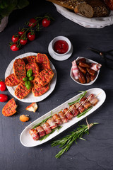  dates wrapped in bacon and delicious tapas