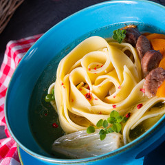 tasty homemade chicken noodle soup