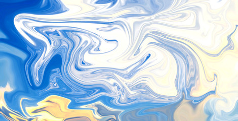 abstract Beautiful Sky blue colour Liquid Marble Swirl texture Background or wallpaper.
