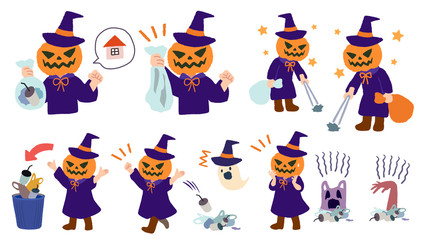 ハロウィン　ゴミ問題　セット