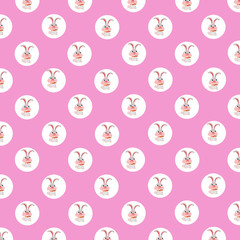 seamless pattern with rabbit 