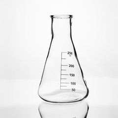 The glass bulb. Conical flask. Chemical flask. Chemical vessels. Glassware.