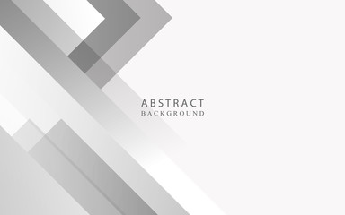 Abstract white and gray geometric background with silver light. Modern concept vector design template for use element modern cover, banner, wallpaper