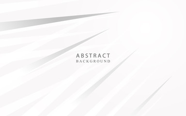 Fototapeta premium Abstract white and gray geometric background with silver light. Modern concept vector design template for use element modern cover, banner, wallpaper