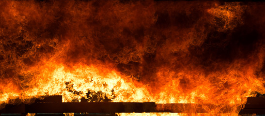 Abstract Fire flames, Blaze fire flame texture for banner background, Conceptual image of burning fire, Perfect fire particles on black background-Image