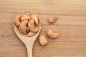 Baked cashew nut for healthy eating in free time 