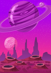 Fantasy concept space cartoon game background
