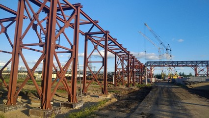 Obraz premium construction of the bridge