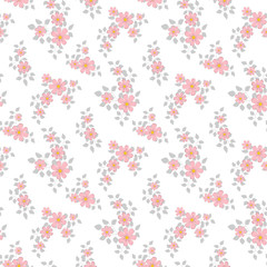 Fashionable pattern in small flowers. Floral seamless background for textiles, fabrics, covers, wallpapers, print, gift wrapping and scrapbooking. Raster copy.