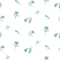 Fashionable pattern in small flowers. Floral seamless background for textiles, fabrics, covers, wallpapers, print, gift wrapping and scrapbooking. Raster copy.