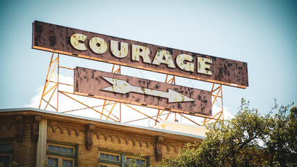 Street Sign to Courage