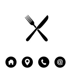 Fork and knife, eat icon symbol. Restaurant Icon vector