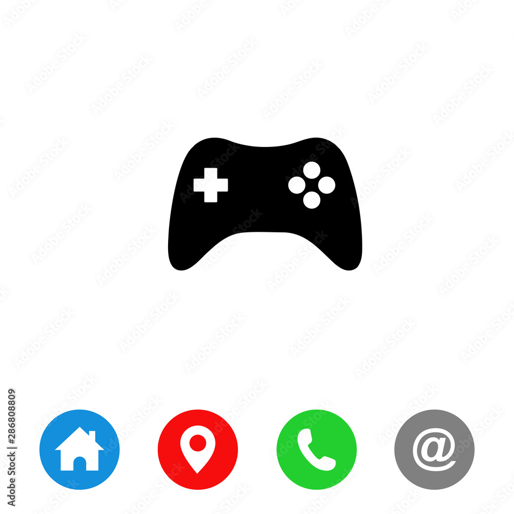 Poster game controller symbol icon vector. game icon