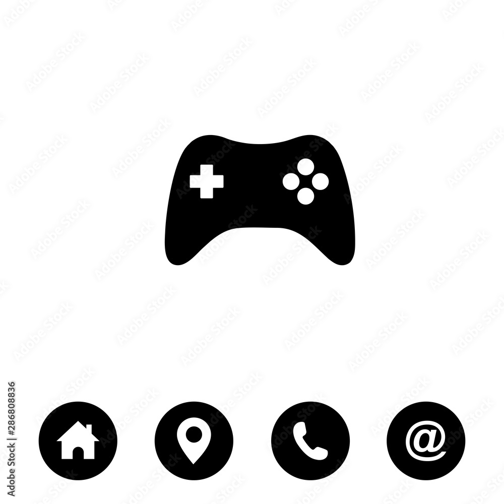 Poster game controller symbol icon vector. game icon