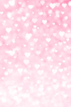 Abstract Hearts On Pink Background