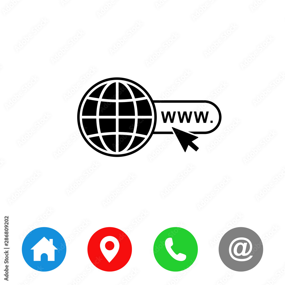 Poster website icon, go to web icon vector. symbol for web site computer and mobile vector.