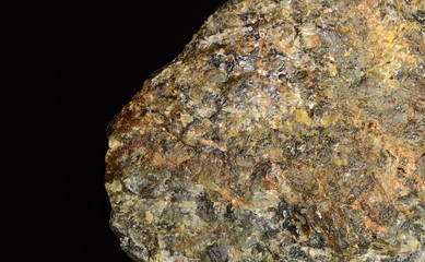 Closeup of gabbro stone, volcanic rock
