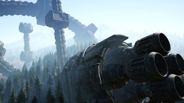 UFO crashed in the forest