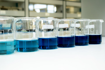 Color range standard solution of phosphate, Determination of Phosphate in environmental health laboratory.