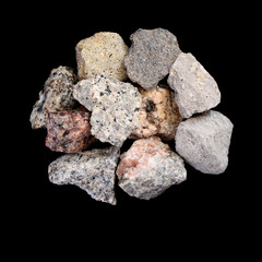 Closeup of igneous rocks