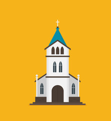 Christian church flat vector