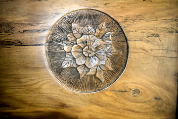 wooden decoration from a Greek Orthodox monastery in Zakynthos island