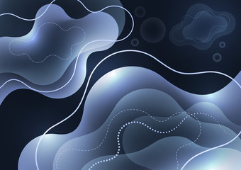 Abstract geometric fluid background. Colorful fluid color with shape elements. Dynamic style. Modern and creative design for banner, flyer, cover, poster, business card.