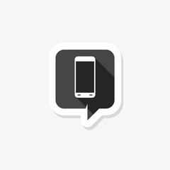 Smartphone app sticker icon in trendy design style