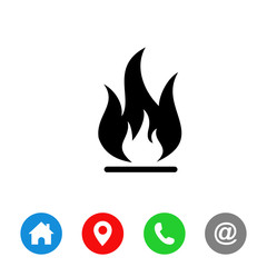 Fire flame Icon Vector, Fire flame sign Vector