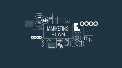 business  developer illustration dark blue  background