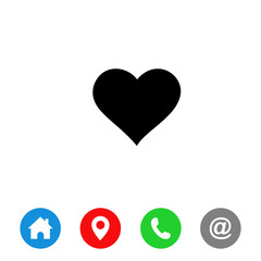 Heart icons vector, symbol of love vector