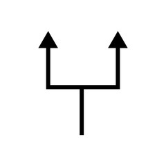 Black vector up arrow icon