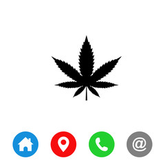 marijuana leaf symbol. Cannabis icon, Weed icon vector