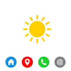 Sun icon vector, Sun sign vector