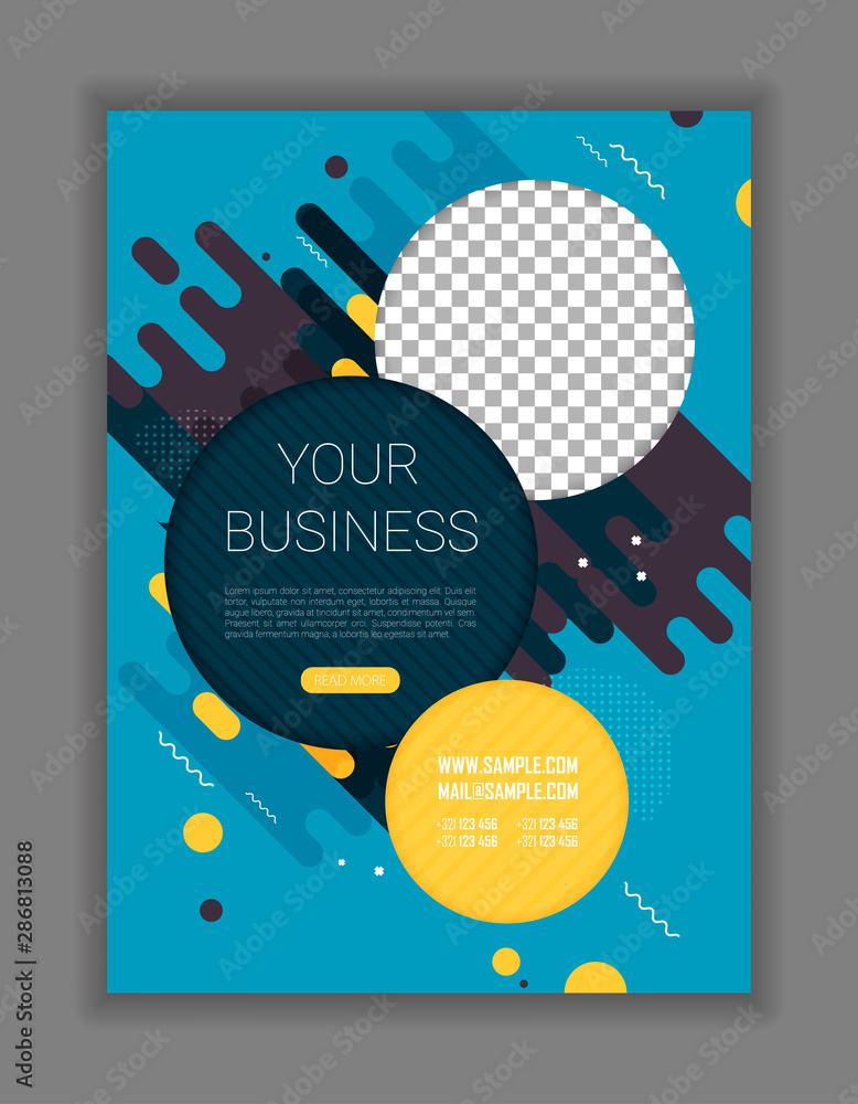 Poster abstract art background for web and print modern vector
