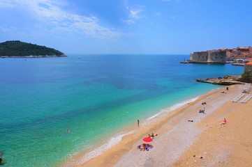 Fototapeta na wymiar the Banje Beach in Dubrovnik