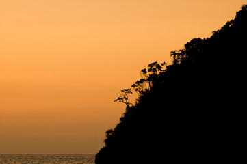 Obraz premium Danjugan Island sunset silhouette