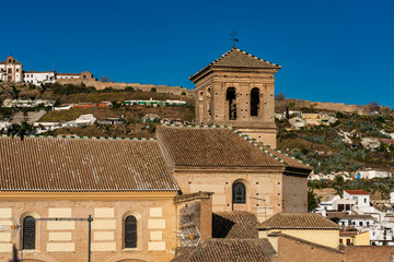 Fototapeta na wymiar San Nicolas Church in Albaicin, Granada. Andalusia, Spain