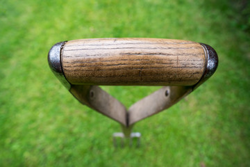 Garden fork handle abstract